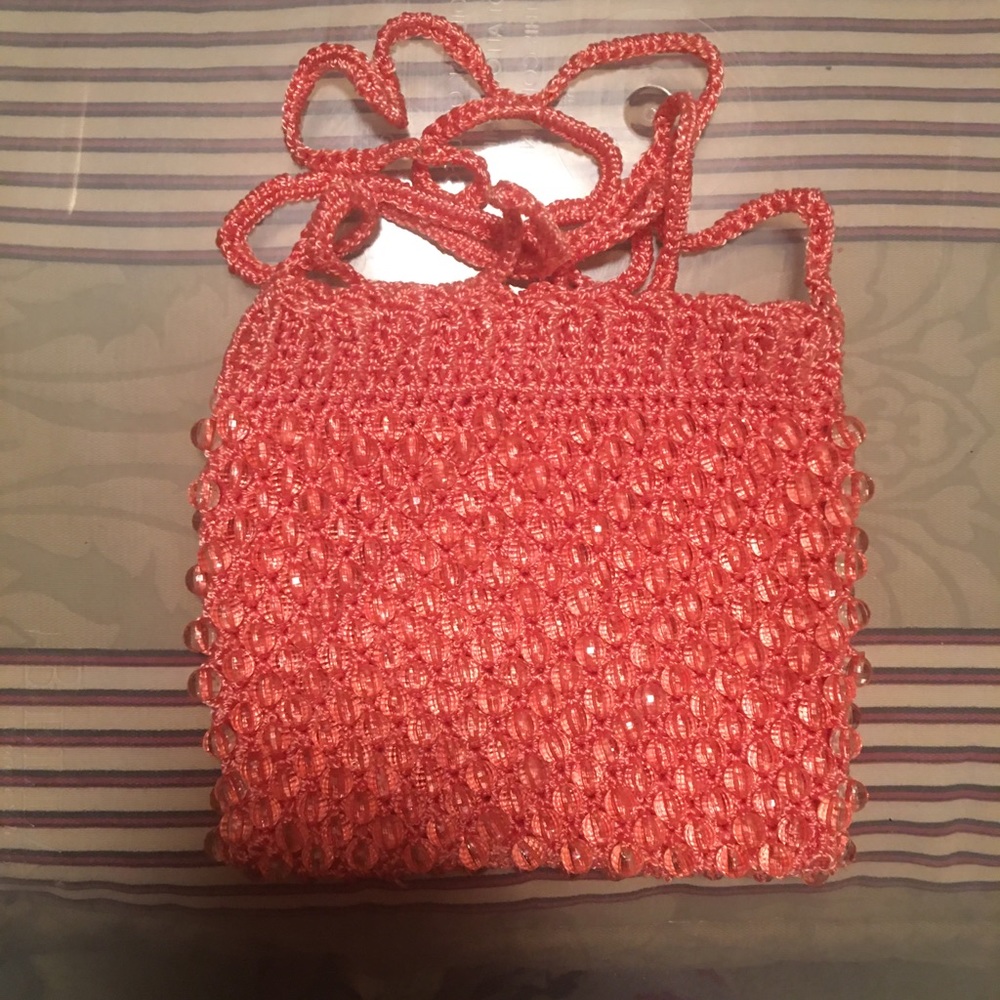 Crochet Handmade nylon thread bag . New,